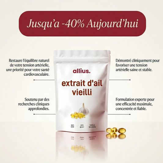 Extrait D'Ail Vieilli - Réduit la Tension Naturellement